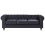 Beliani Sofa 3 Seater CHESTERFIELD Velvet Black 1