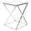 Beliani Side Table BEVERLY Glass Silver 1