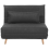 Beliani Single Sofa Bed SETTEN Fabric Dark Grey 1