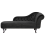 Beliani Right-Hand Chaise Longue NIMES Velvet Black 1