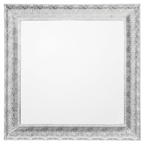 Beliani Wall Mirror CAVAN 65 cm 65 cm Metal Silver