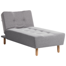 Chaise Longue ALSTEN Fabric Grey