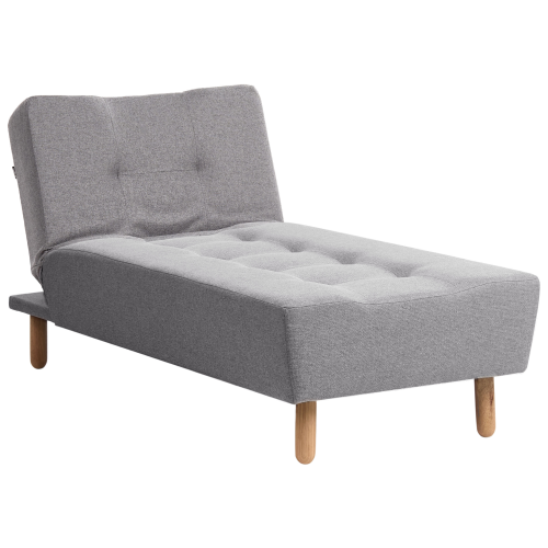 Beliani Chaise Longue ALSTEN Fabric Grey