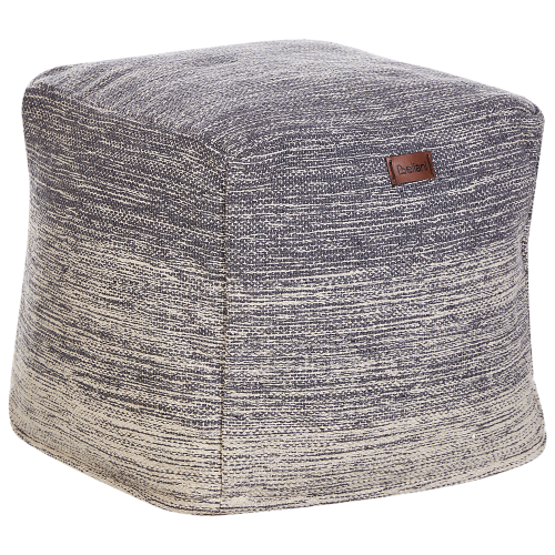 Beliani Pouffe HIRRI Cotton Light Grey