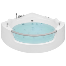 Corner Hot Tub with LED MANGLE 1870 x 1360 mm White