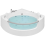 Beliani Corner Hot Tub with LED MANGLE 1870 x 1360 mm White 1