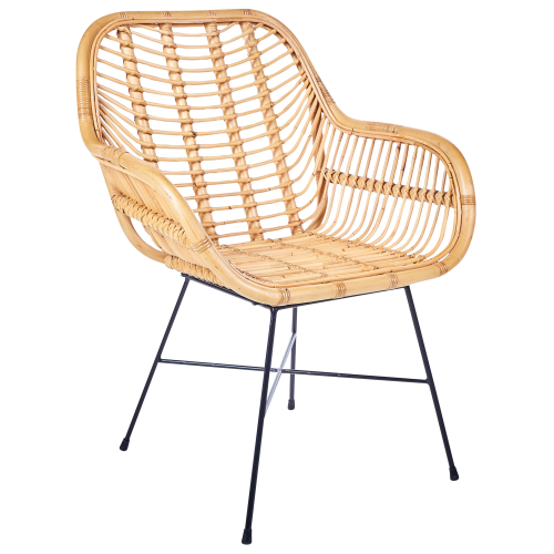 Beliani Dining Chair CANORA Rattan Natural