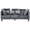 Beliani Sofa 3 Seater FENSTAD Velvet Grey 1