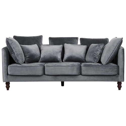 Beliani Sofa 3 Seater FENSTAD Velvet Grey