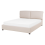 Beliani Bed Fabric BELFORT 140 x 200 cm (EU Double) Light Beige 1
