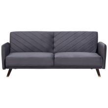 Sofa Bed 3 Seater SENJA Velvet Grey
