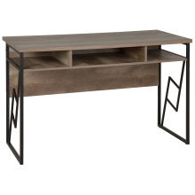 Home Office Desk FORRES 120 cm 60 cm Brown/ Black
