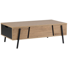 Coffee Table BLACKPOOL with Storage Brown/ Black