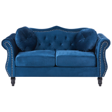 Sofa 2 Seater SKIEN Velvet Navy Blue
