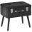 Beliani Storage Stool MALLARD Velvet Black 1