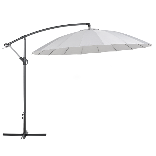 Beliani Cantilever Parasol 268 cm CALABRIA II Light Grey