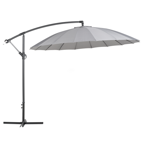 Beliani Cantilever Parasol 268 cm CALABRIA II Dark Grey