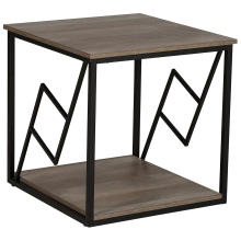 Side Table FORRES Brown/ Black