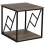 Beliani Side Table FORRES Brown/ Black 1