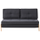 Beliani Sofa Bed 2 Seater EDLAND Fabric Black 1