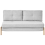 Beliani Sofa Bed 2 Seater EDLAND Fabric Light Grey 1