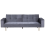 Beliani Sofa Bed 3 Seater VISNES Velvet Grey 1