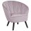 Beliani Armchair DALA Velvet Pink 1