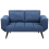 Beliani Sofa Bed 2 Seater BREKKE Fabric Navy Blue 1