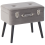 Beliani Storage Stool MALLARD Velvet Grey 1