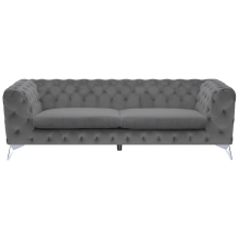 Sofa 3 Seater SOTRA Velvet Grey