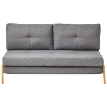 Sofa Bed 2 Seater EDLAND Fabric Dark Grey
