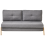 Beliani Sofa Bed 2 Seater EDLAND Fabric Dark Grey 1