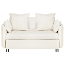 Sofa Bed 2 Seater HOVIN Fabric Light Beige