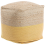 Beliani Pouffe KIRAMA Jute Yellow 1
