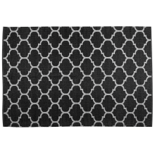 Outdoor Rug ALADANA Black/ White 140 x 200 cm Reversible