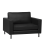 Beliani Armchair SAVALEN Leather Black 1