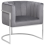 Beliani Armchair LARVIK Velvet Grey 1