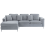 Beliani Corner Sofa 4 Seater OSLO Velvet Grey Right Hand 1