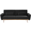 Beliani Sofa Bed 3 Seater EINA Velvet Black 1