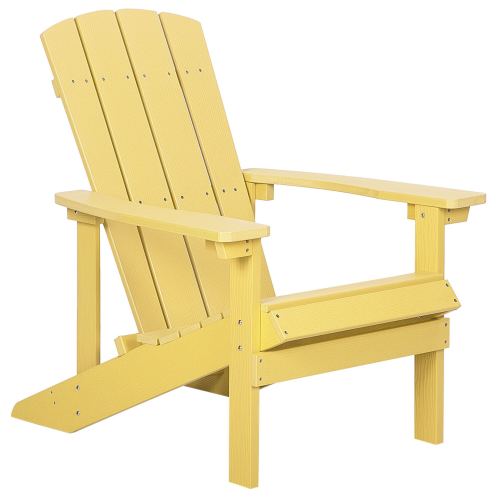 Beliani Garden Chair ADIRONDACK Yellow