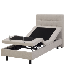 Adjustable Bed Fabric DUKE 90 x 200 cm (EU Single) Beige