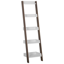 5 Tier Shelving Unit MOBILE DUO 166 cm Brown/ White