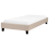 Beliani Bed without Headboard Fabric ROANNE 90 x 200 cm (EU Single) Beige 1