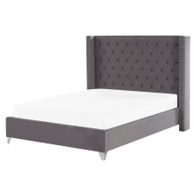 Bed Velvet LUBBON 160 x 200 cm (EU King Size) Grey