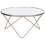 Beliani Coffee Table MERIDIAN Tempered Glass White/Gold 1