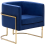 Beliani Armchair SIRKKA Velvet Dark Blue 1