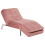 Beliani Chaise Longue LOIRET Velvet Pink 1