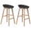 Beliani Set of 2 Bar Chairs MICCO Black 1
