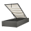 Beliani Ottoman Bed without Headboard DINAN Fabric Dark Grey 90 x 200 cm (EU Single) 1