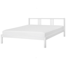Bed Pine Wood VANNES 180 x 200 cm (EU Super King) White